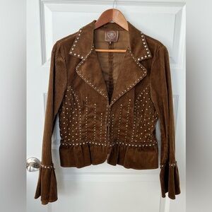 VINTAGE DOUBLE D RANCH Studded Corduroy Jacket SZ M